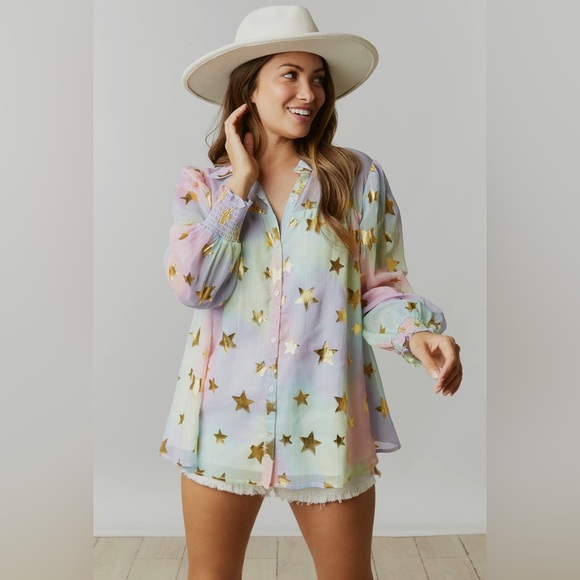 Star Button Down Shirt - Picture 3 of 6